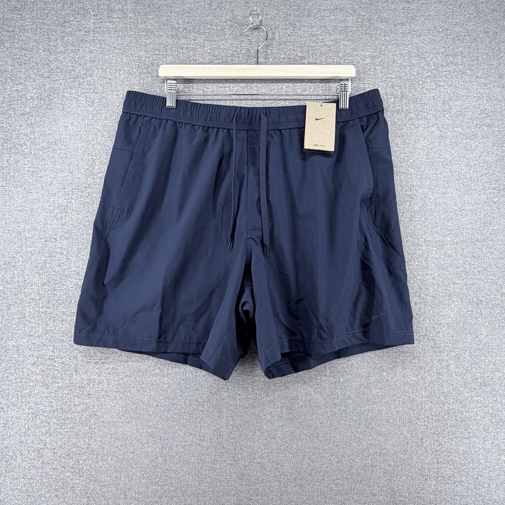 Nike Dri-Fit Training Shorts Men Size XL Blue Running Drawstrings Activewear NEW